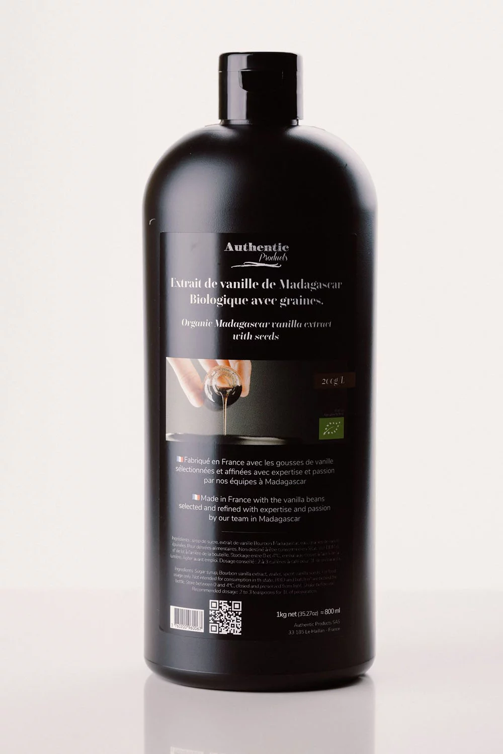 Extrait de vanille biologique en bouteille