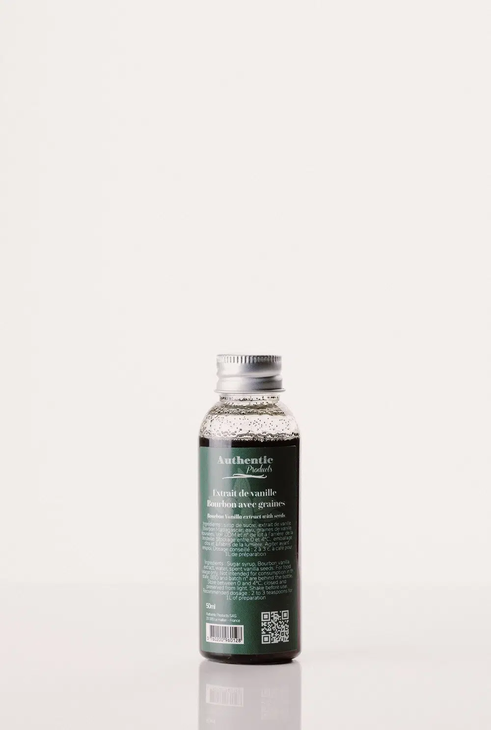 Bouteille d'extrait de vanille.